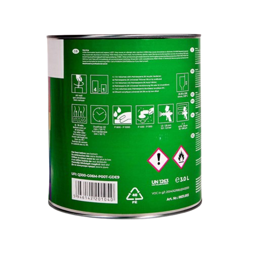 Paint Expert Filler 2K acrilic HS 4:1 negru, cutie 3 ltr