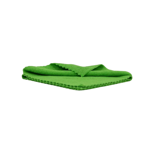 Lavetă microfibră verde dual pile, fără margini, 250 GSM, 40x40 cm